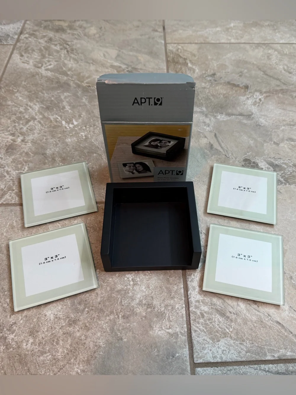 Glass Photo Coaster Set of 4